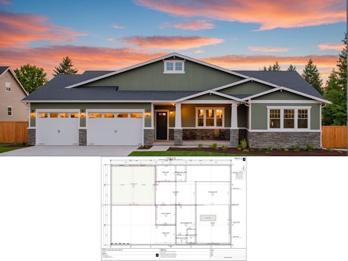 generate an ai construction a full material cost estimate and blueprint set