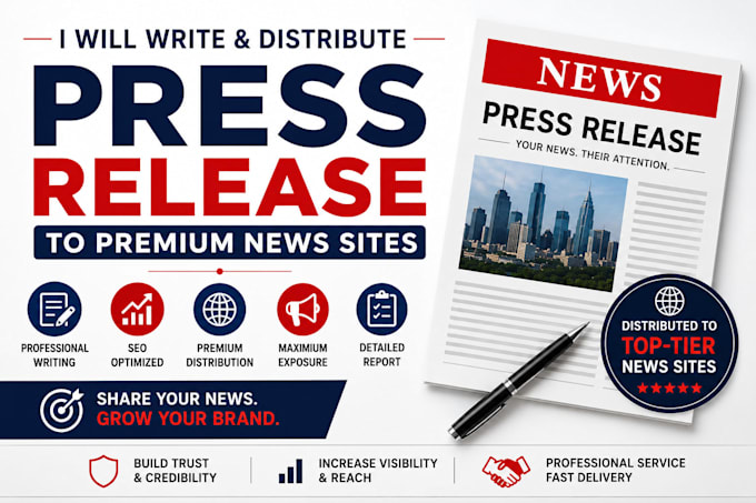 write and distribute your press release to premium news websites