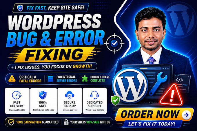 fix wordpress bugs, errors, and issues within a few hours