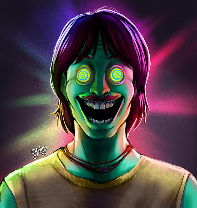 draw a unique psychedelic trippy illustration for you