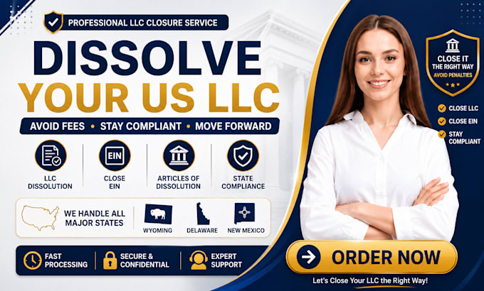 us llc dissolution or close corporation and cancel ein in any states