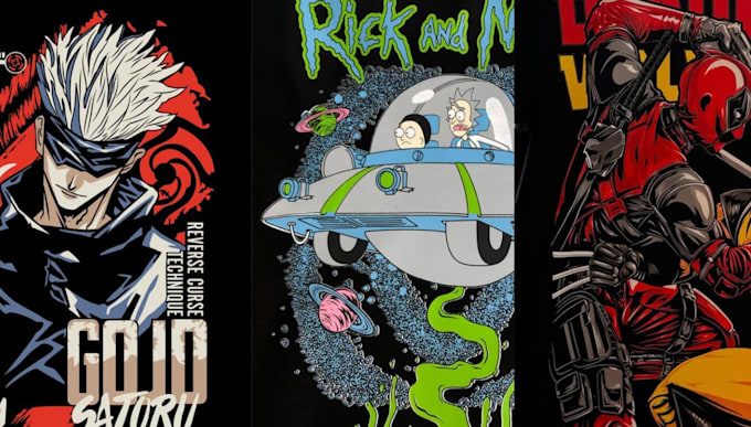 draw custom vintage tshirt artwork