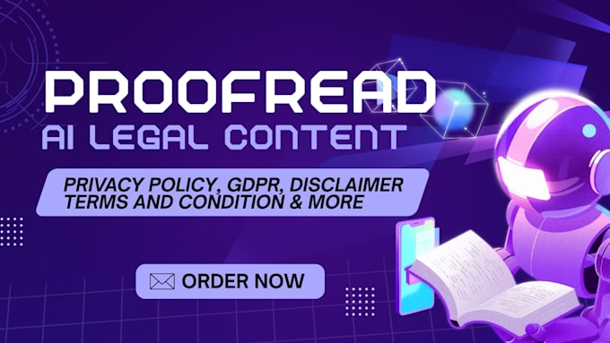 expertly proofread ai gdpr privacy policy and disclaimer pages