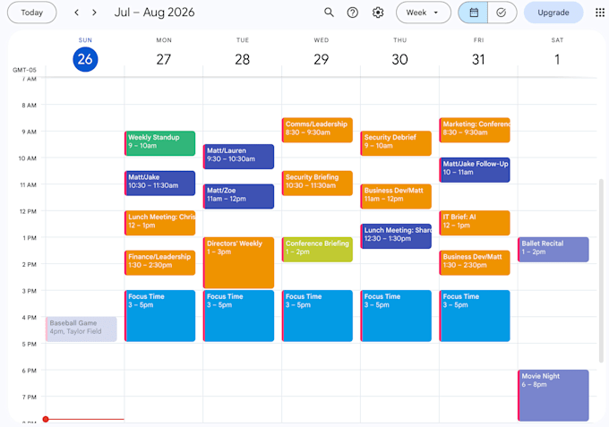 manage your inbox, calendar, and travel