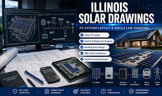 pe illinois solar panel drawings pv system layout electrical single line diagram