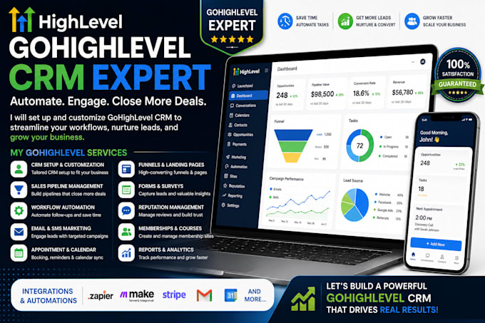 setup gohighlevel crm for you