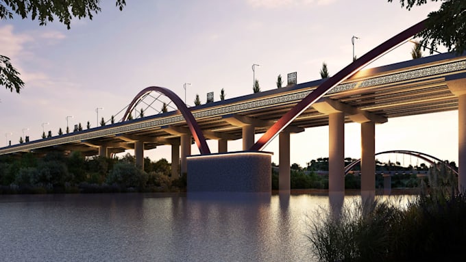 design realistic 3d bridges, flyovers and highway structures