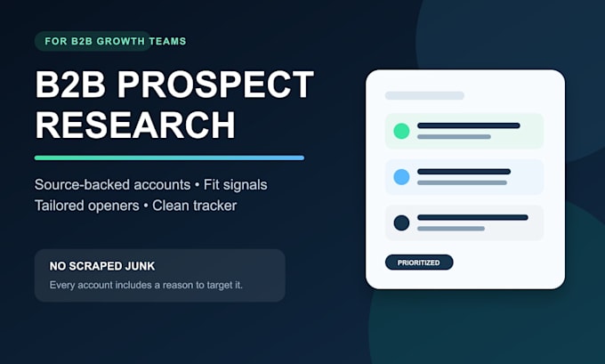 build a source backed b2b prospect list and outreach plan