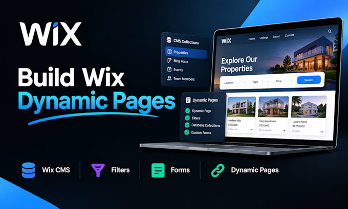 build wix dynamic pages with wix cms and database collections filters form