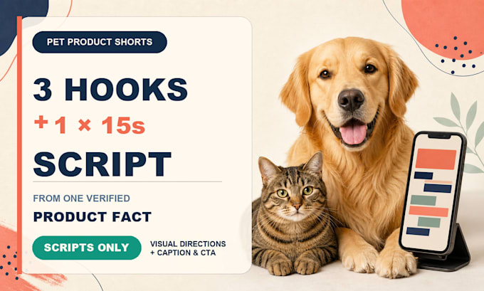 write tiktok scripts for pet product videos