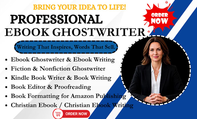be your ebook ghostwriter ebook writer kindle book writer and book editor