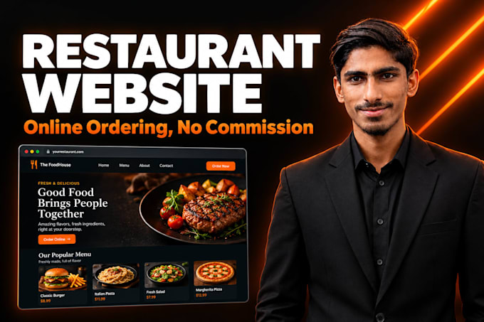 build a restaurant website with online ordering no commission