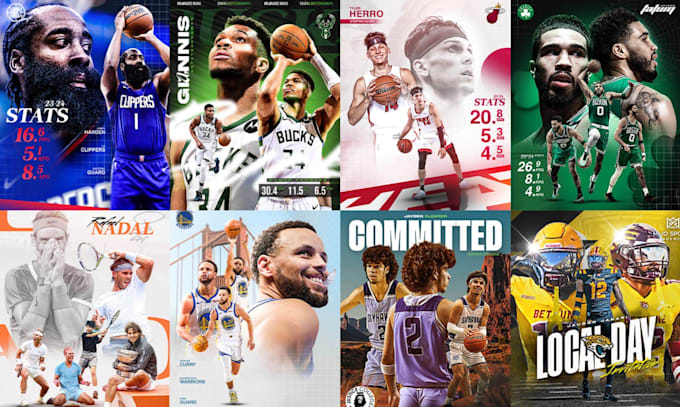 design sports poster, banner, flyer, graphics