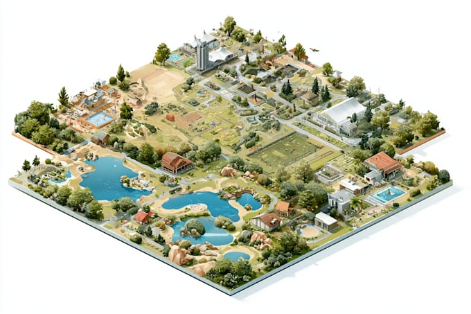 realistic vector event map