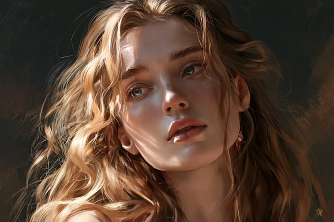 paint realistic or cartoon digital portraits