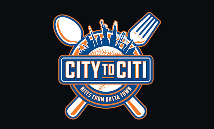 design restaurant chef logo with bites from town