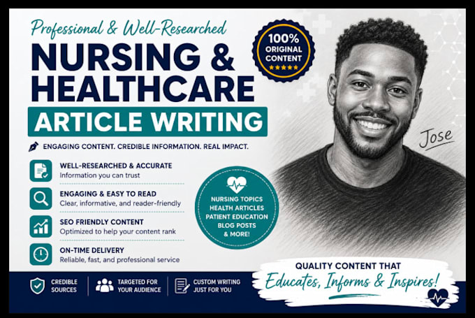 write engaging nursing and healthcare articles with credible sources