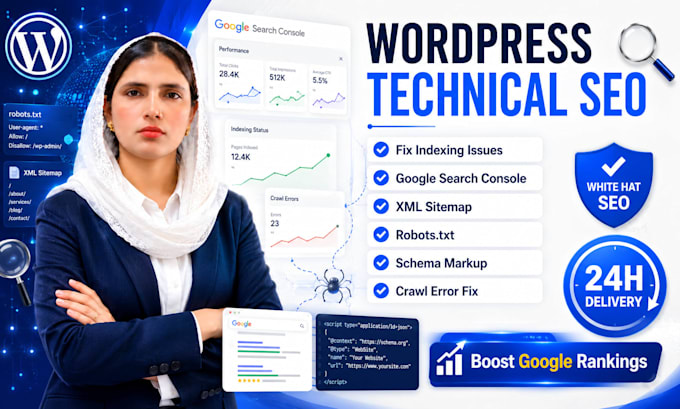 do wordpress technical SEO and fix indexing issue