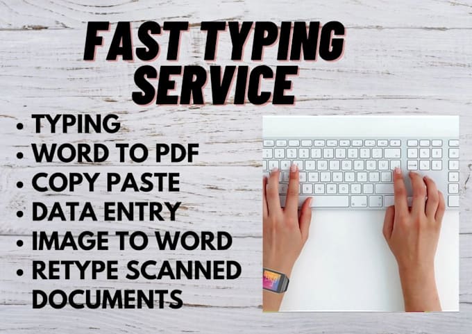 do fast copy typing, PDF to word conversion, and data entry