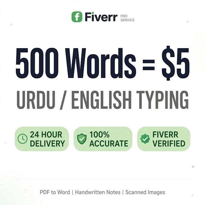 do urdu english typing data entry pdf to words in 24hrs