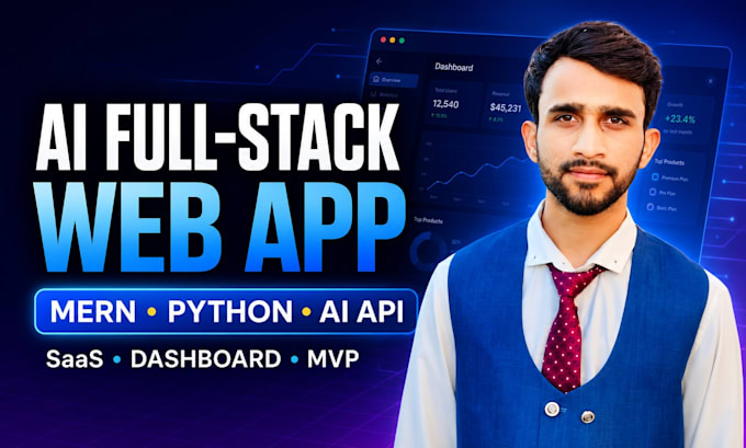 build a full stack mern or python web app with ai integration