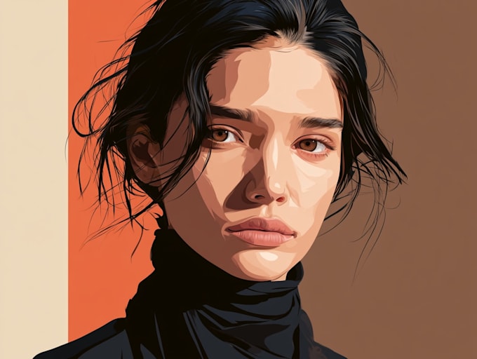 draw a vector portrait for you