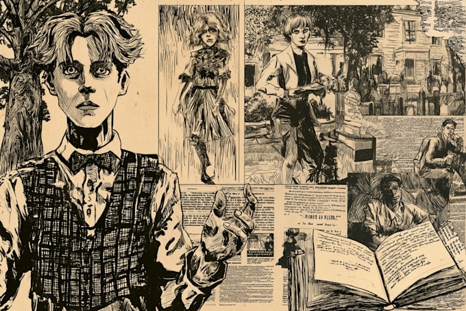 draw pen and ink illustrations for you