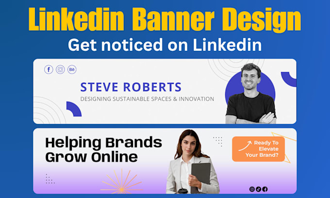design a premium and professional linkedin banner