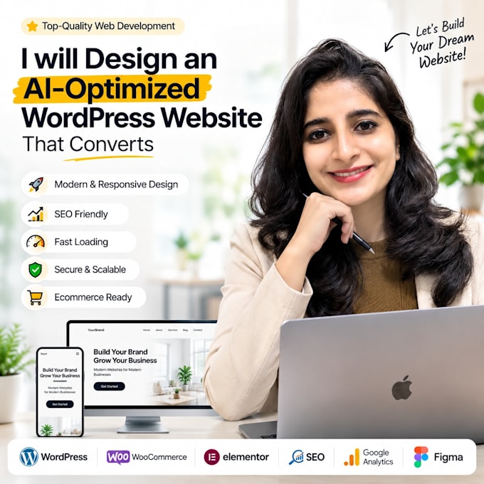 design an ai optimized wordpress website that converts