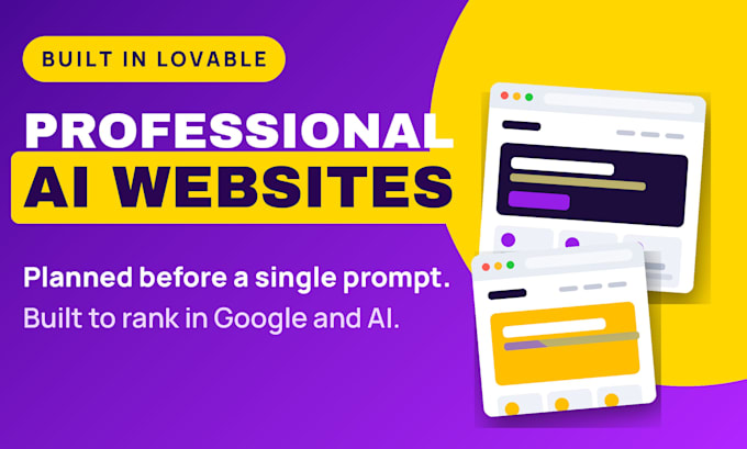build a professional ai website in lovable with seo