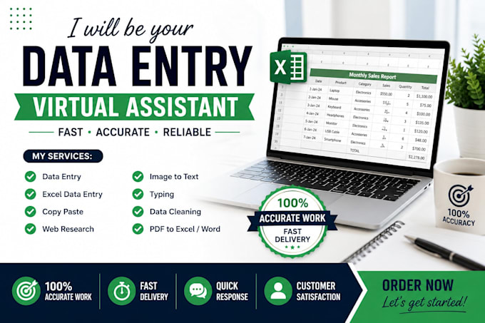 do accurate data entry, copy paste, web research and excel data entry