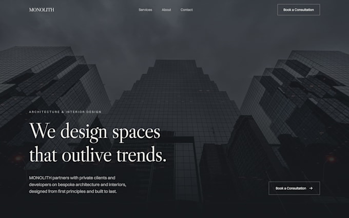 build a responsive portfolio website or landing page with react