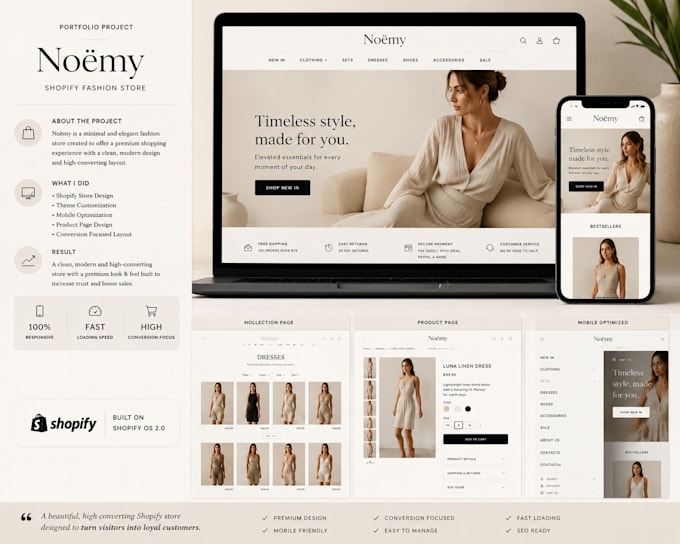 design a high converting shopify fashion store