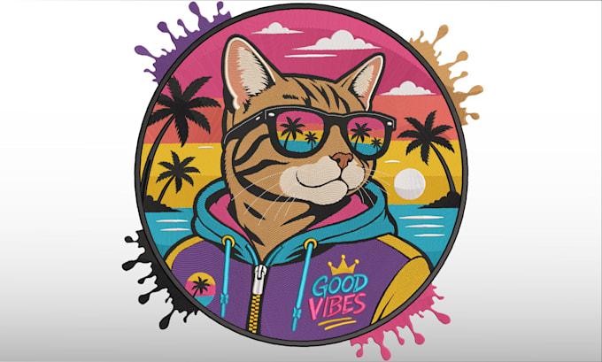 do professional embroidery digitizing for logo in dst pes files