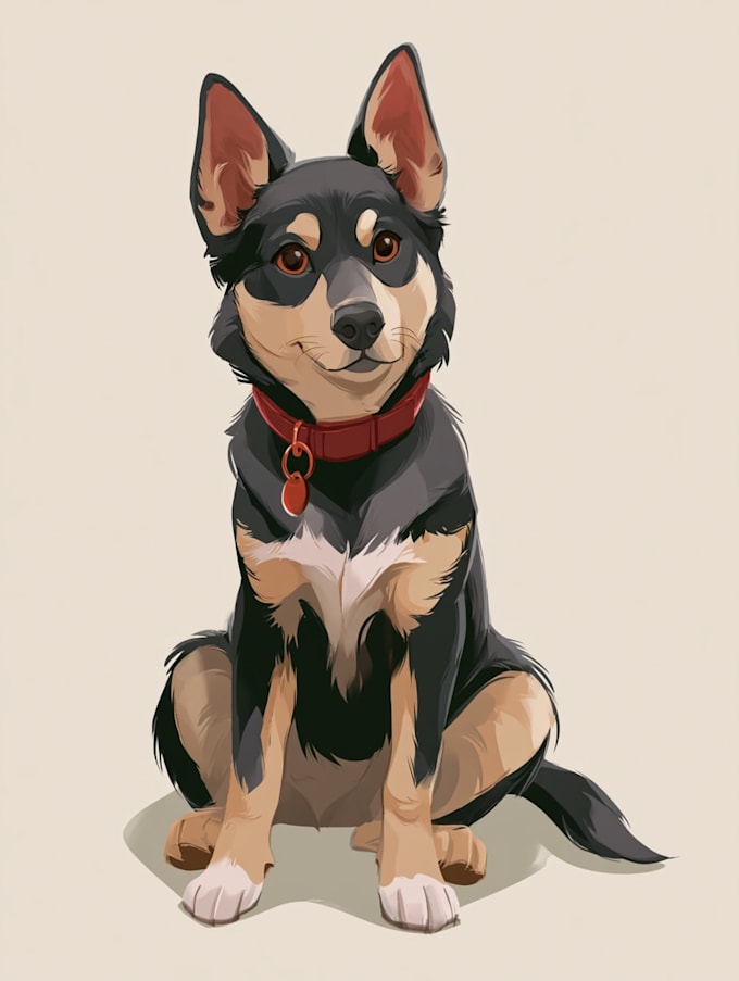 draw disney pet portrait illustration