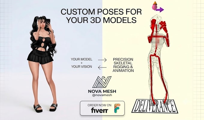 create custom male and female poses for imvu
