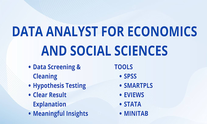 do statistical analysis for economics and social sciences