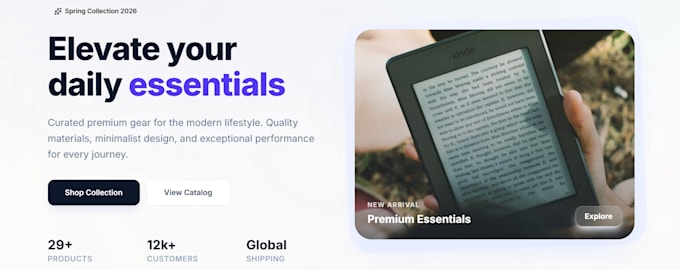 create a responsive premium e commerce store
