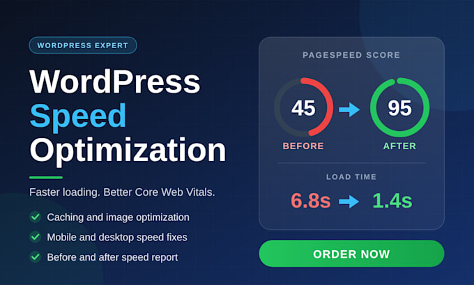 do wordpress speed optimization for fast loading and core web vitals