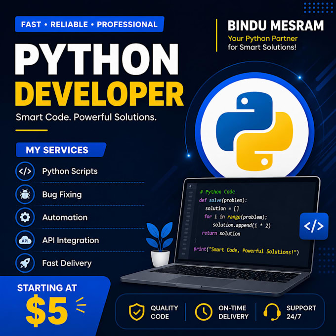 fix python bugs, write python scripts, and automate tasks