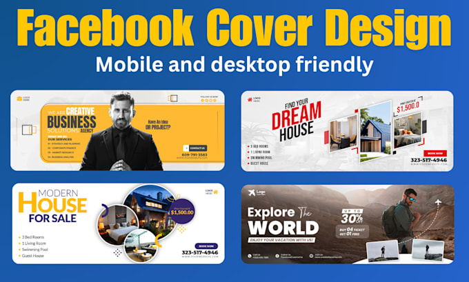 design premium facebook cover ad banner mobile friendly