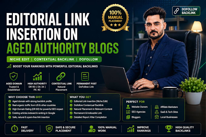 place an editorial link insertion on an aged authority blog