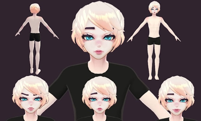 create custom vrchat avatar for PC, quest, and fbt