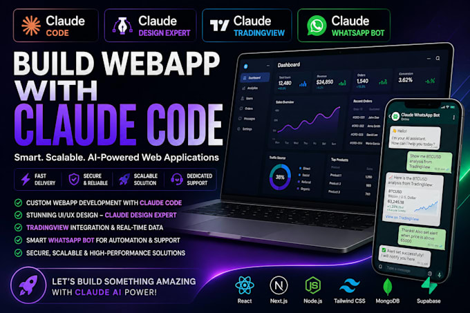 build webapp claude code design expert claude tradeview claude whatsapp bot
