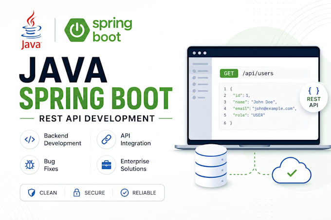 develop java spring boot rest API and backend applications