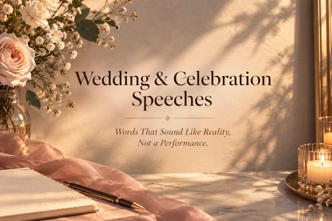 write your celebration speech from your real stories