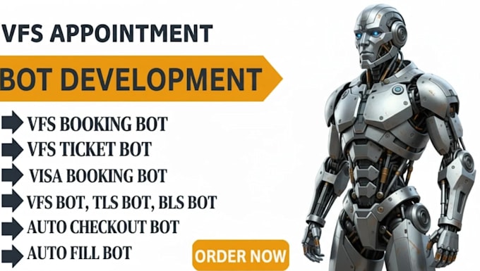 develop booking appointment bot,vfs bot,booking bot,vfs appointment