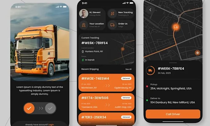 develop fleet management app, car rental app, car wash app, logistic app