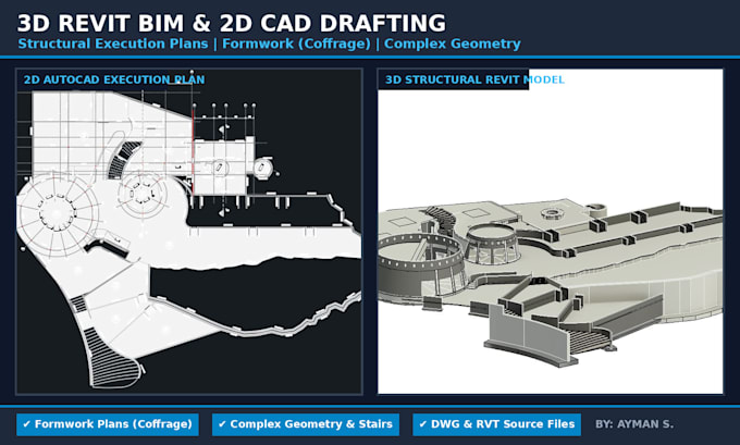 do 3d revit bim modeling and autocad structural drafting