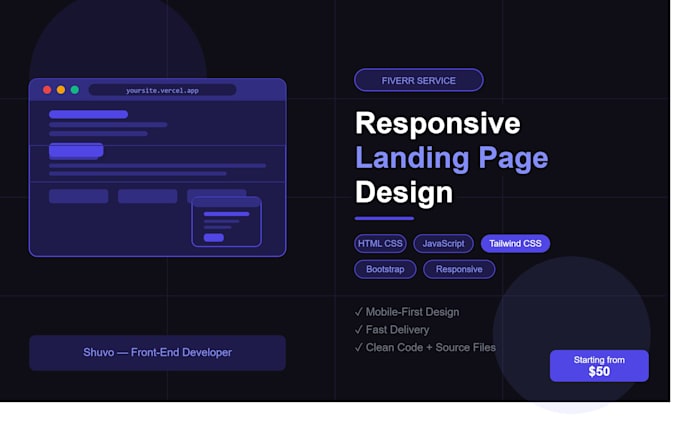 design an amazing landing page or full business website